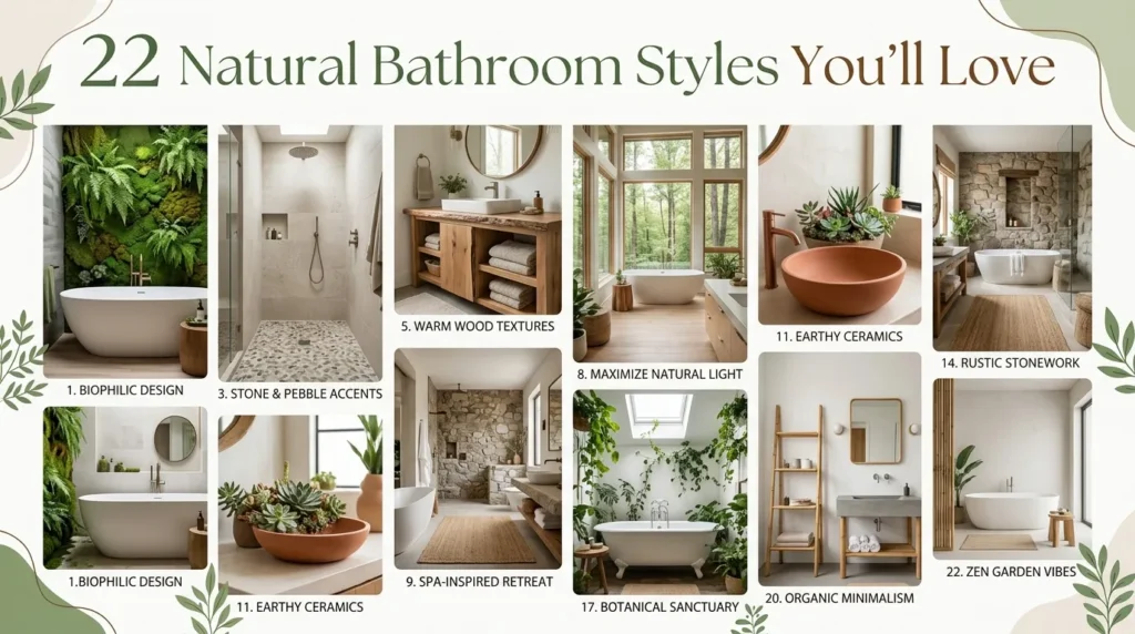 22 Natural Bathroom Styles You’ll Love