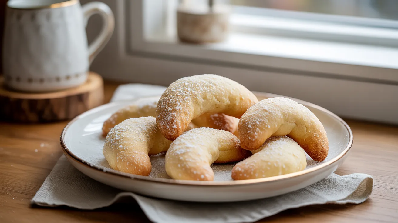 Healthy Almond Crescent Cookies