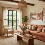 Stylish Terracotta and Beige Living Room Ideas
