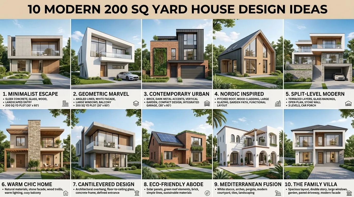 10 Modern 200 Square Yard House