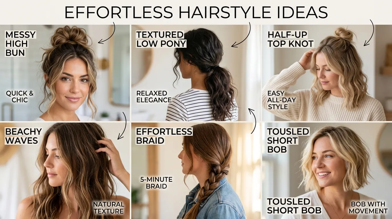10 Effortless Hairstyles Ideas