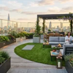 10 Modern Rooftop Garden With Artificial Grass Ideas