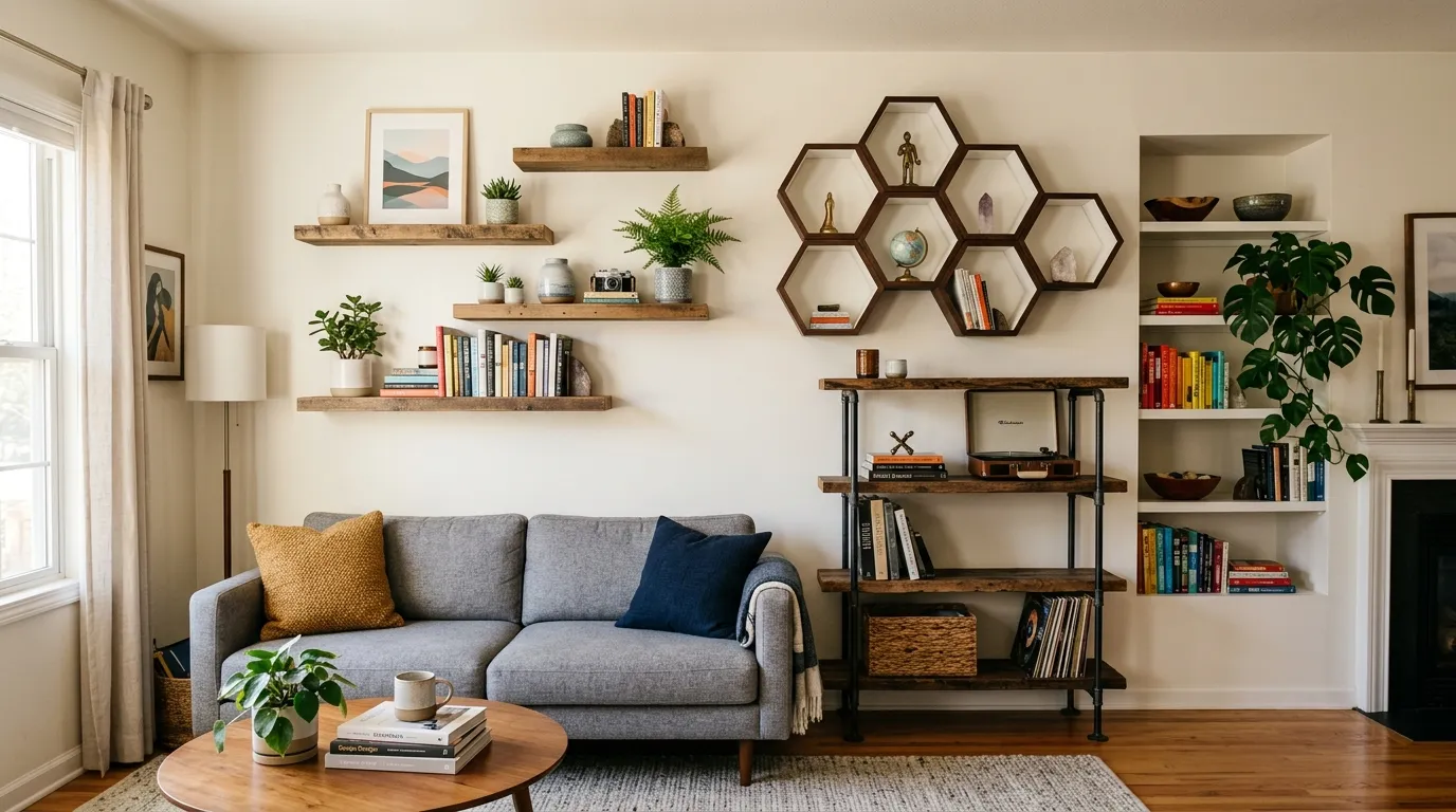 Wall Shelving Ideas for Your Living Room