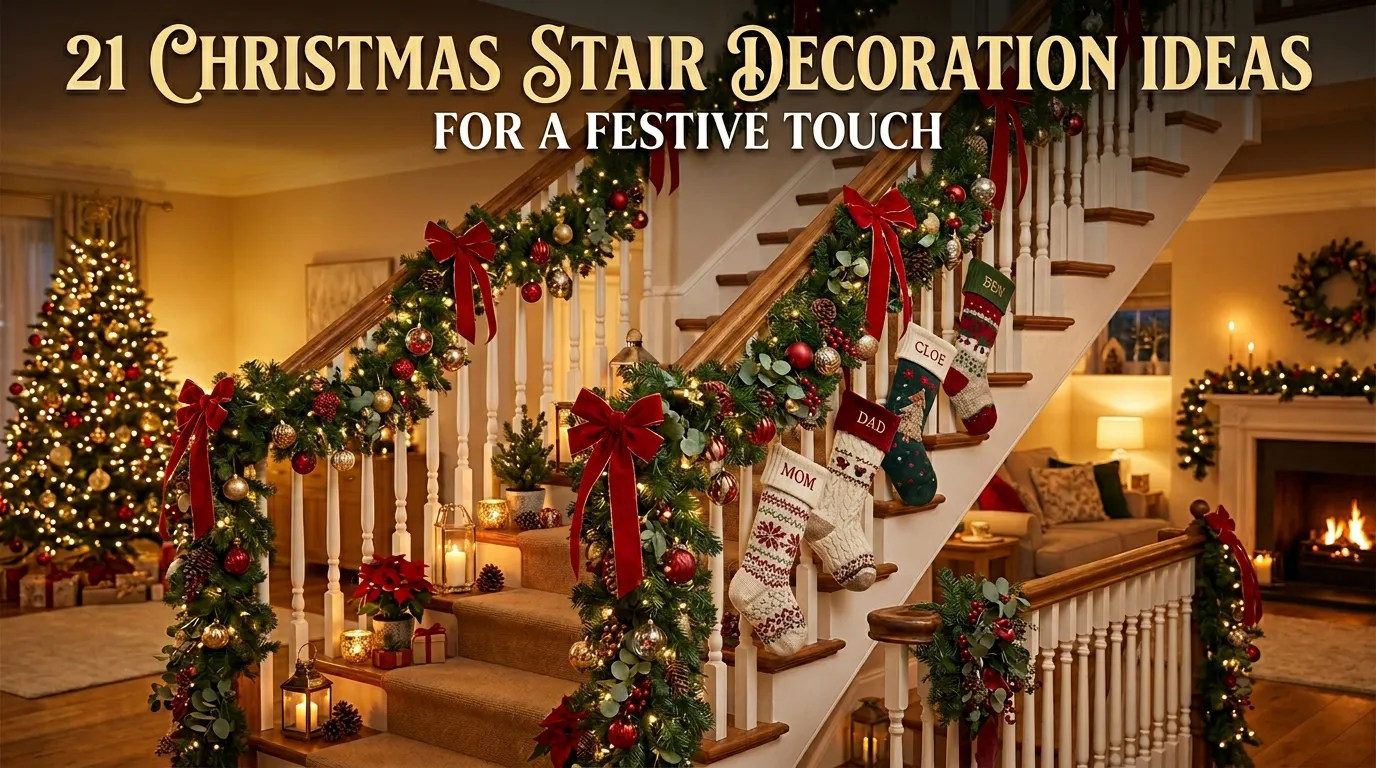 21 Christmas Stair Decoration Ideas for a Festive Touch