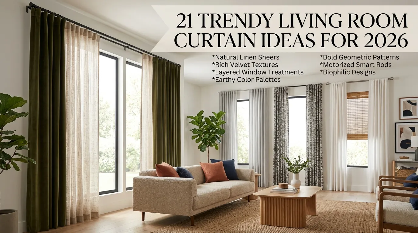 21 Trendy Living Room Curtain Ideas for 2026