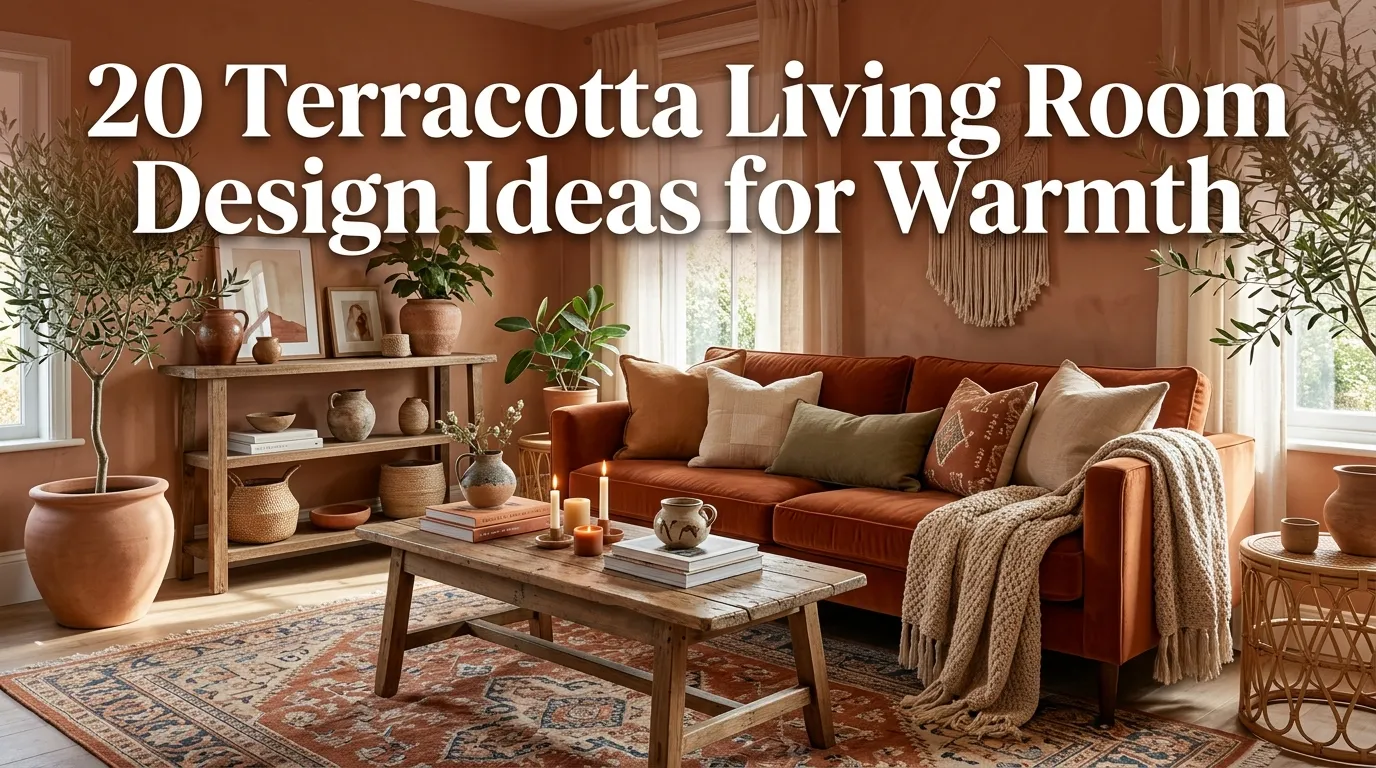 20 Terracotta Living Room Design Ideas for Warmth