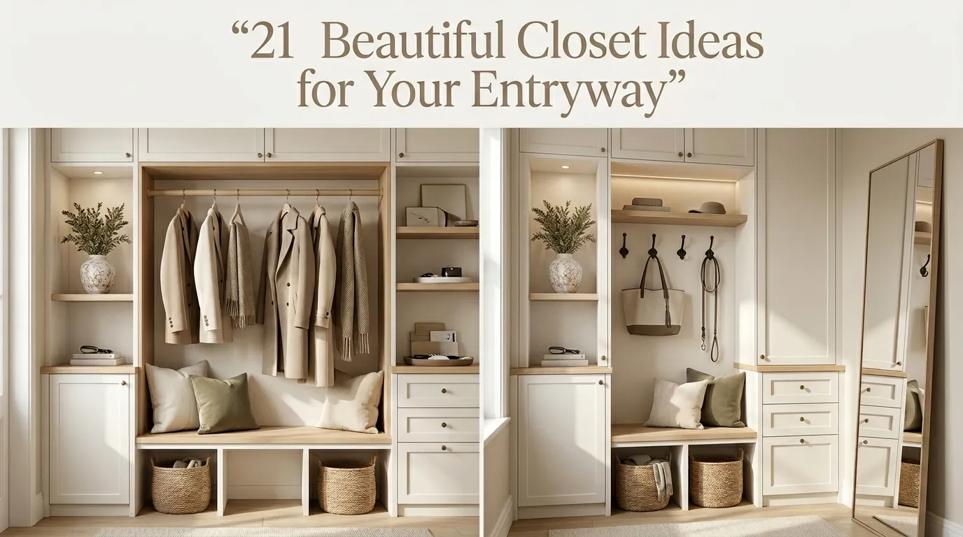 21 Beautiful Closet Ideas for Your Entryway