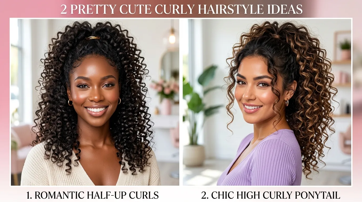 10 Pretty Cute Curly Hairstyles Ideas
