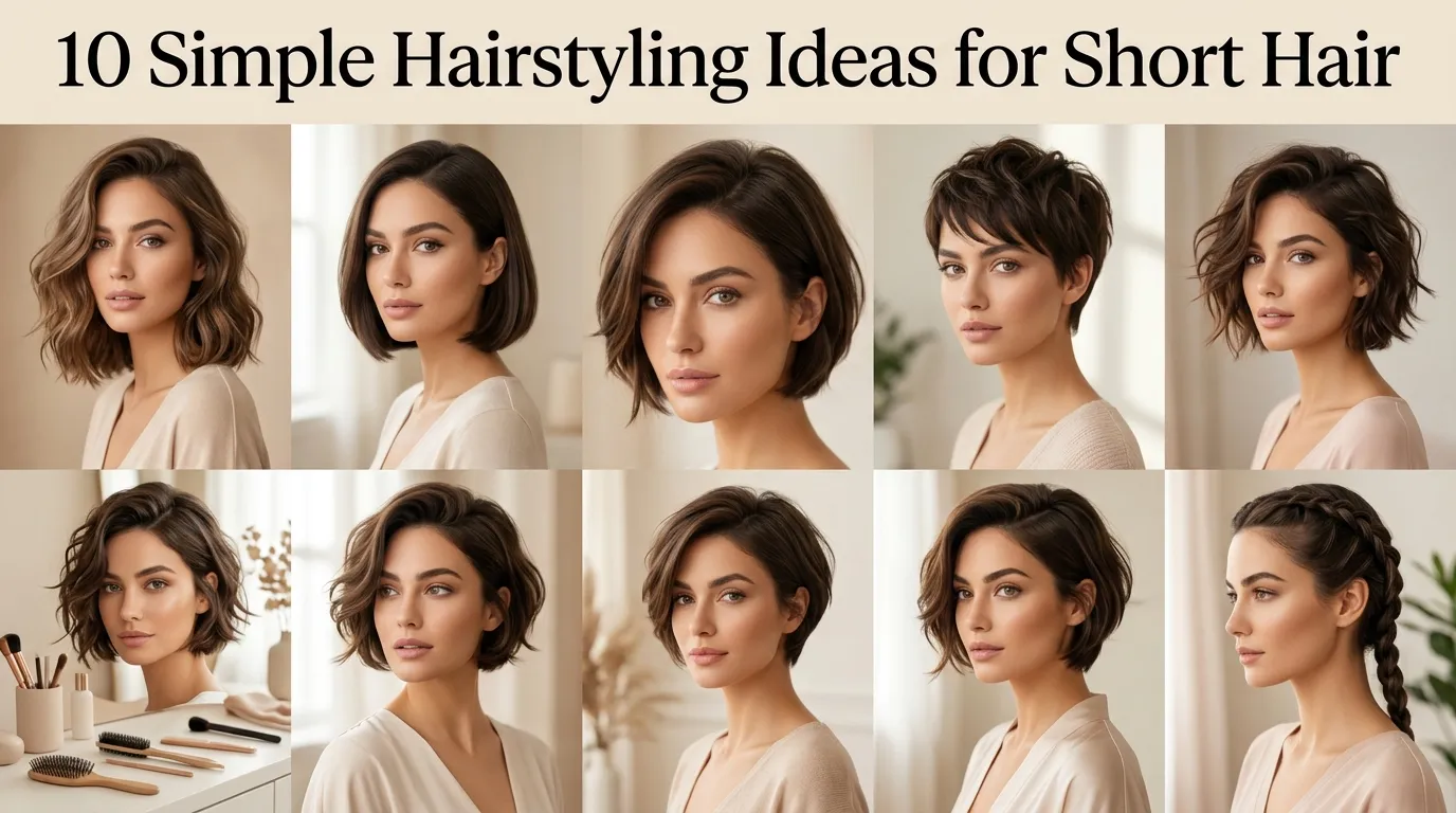 10 Simple Hairstyling For Short Hair Ideas