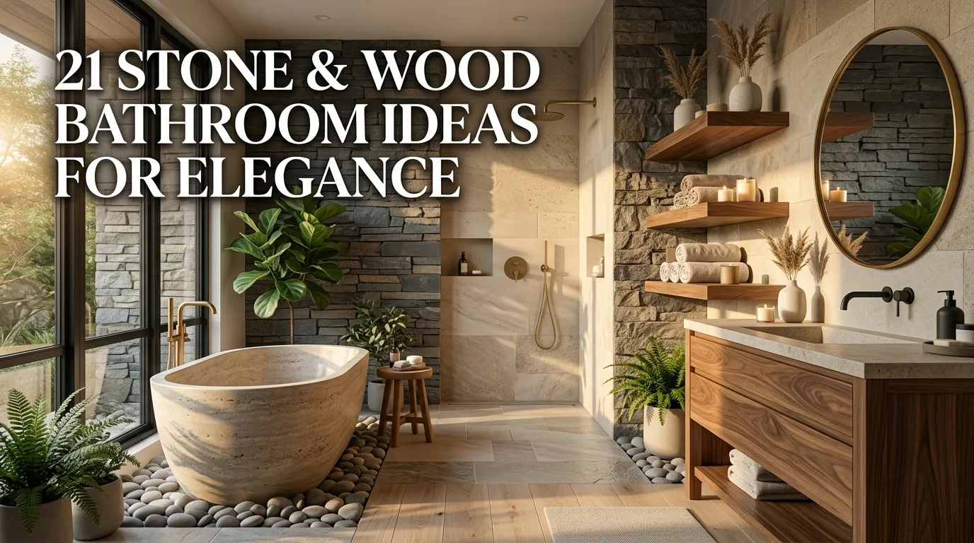 21 Stone and Wood Bathroom Ideas for Elegance