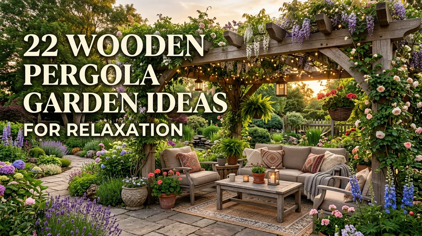 22 Wooden Pergola Garden Ideas for Relaxation