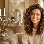11 Cute Medium Curly Hair Styles Ideas