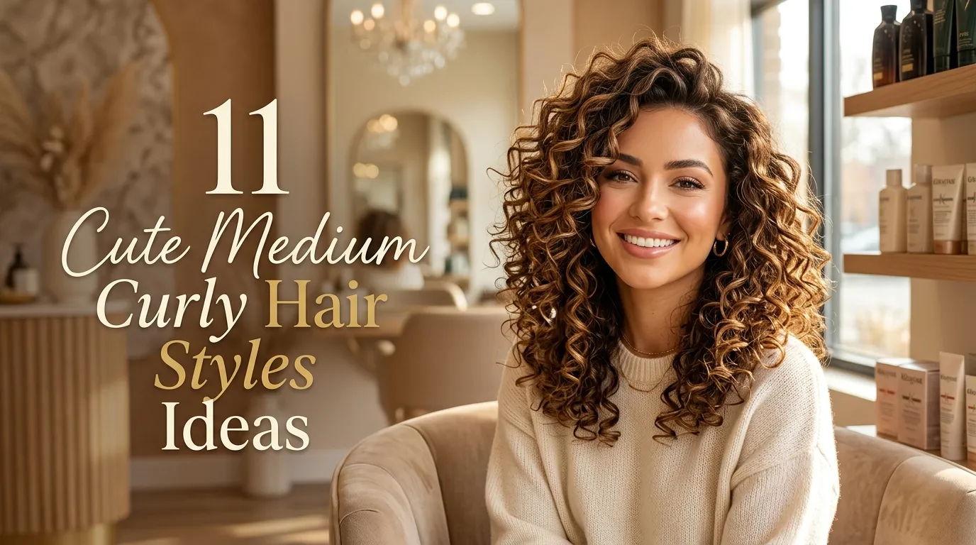 11 Cute Medium Curly Hair Styles Ideas