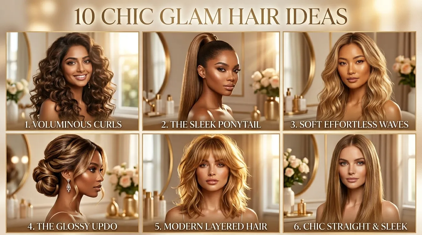10 Chic Glam Hair Ideas