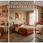 Terracotta and Beige Bedroom Designs for Warmth