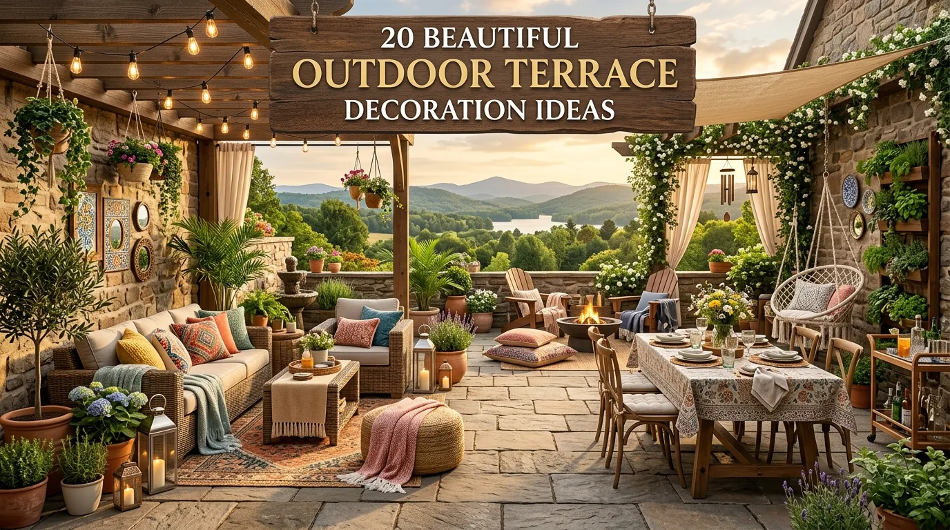 20 Beautiful Outdoor Terrace Decoration Ideas