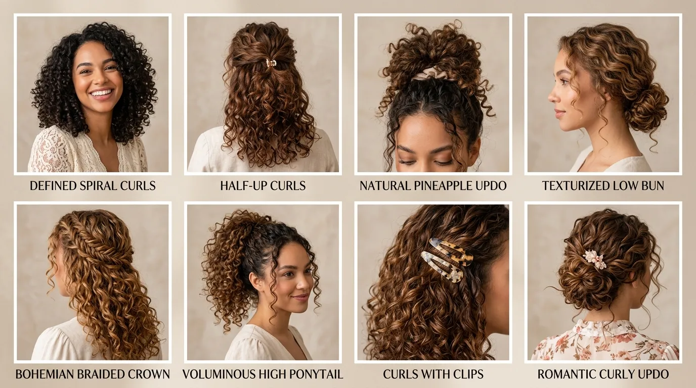 10 Hairdos For Curly Hair Ideas