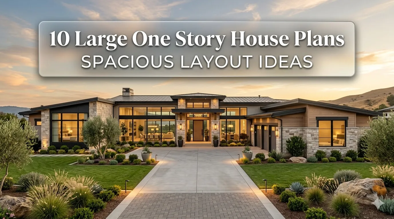 10 Large One Story House Plans Spacious Layout Ideas