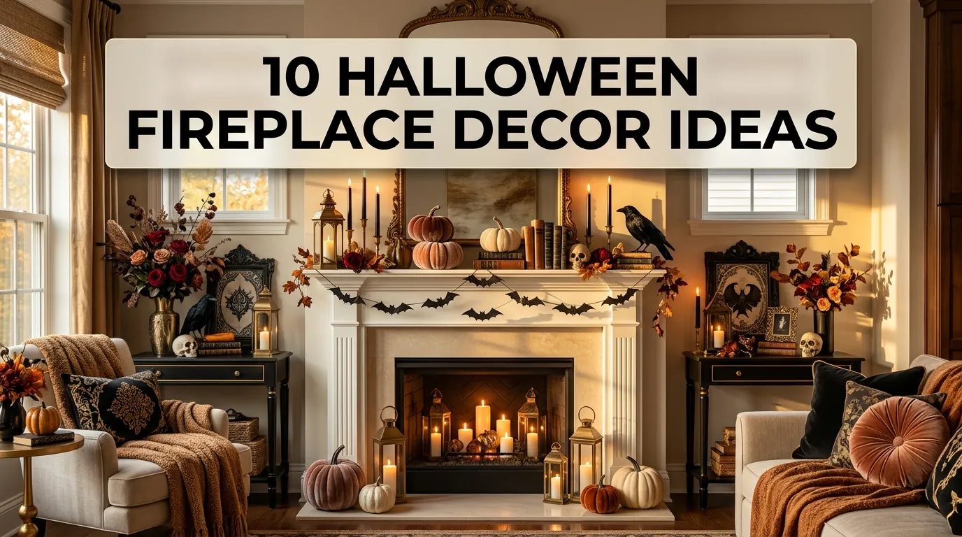 10 Halloween Fireplace Decor Ideas