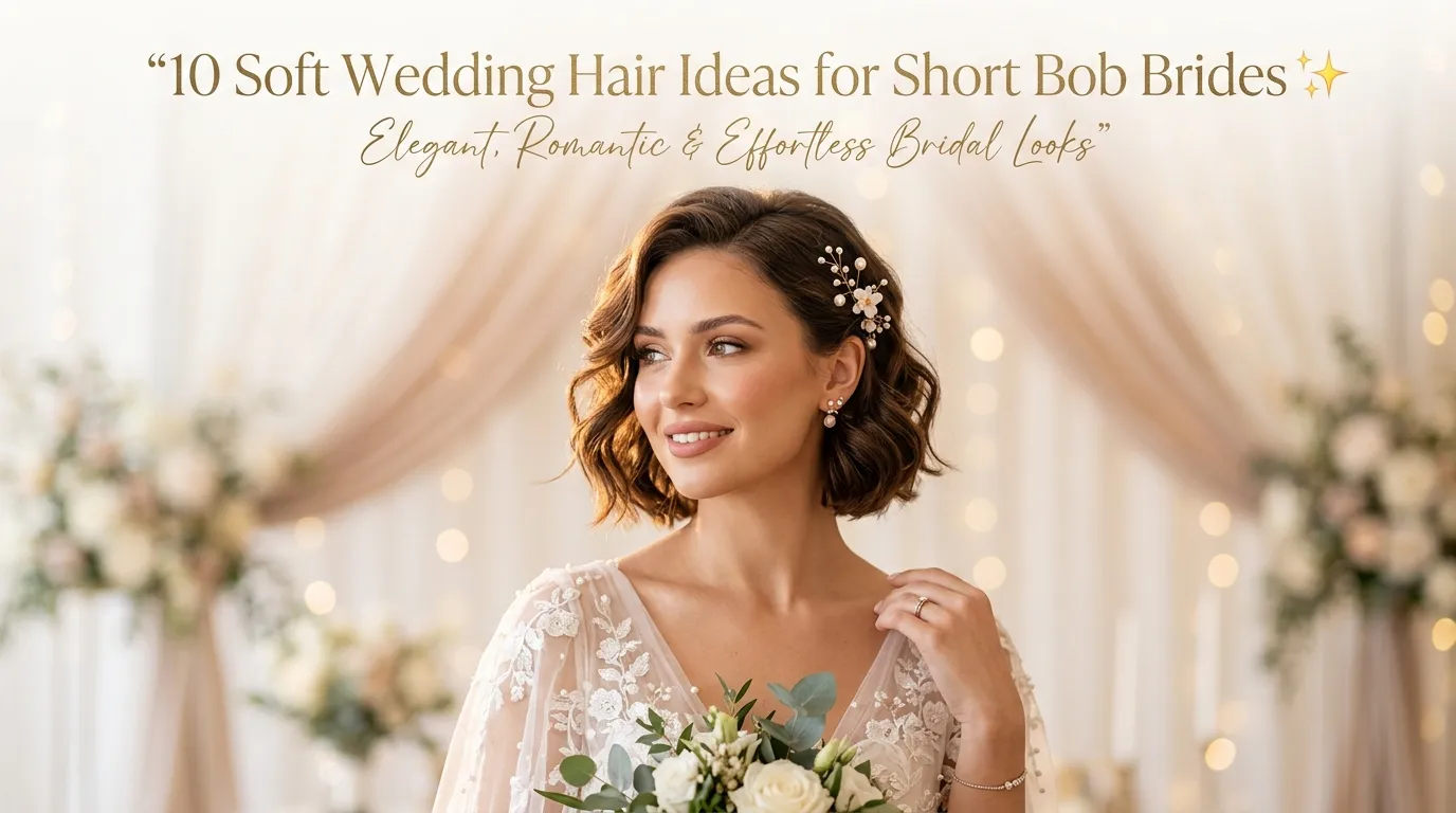 10 Soft Wedding Hair For Short Bob Ideas